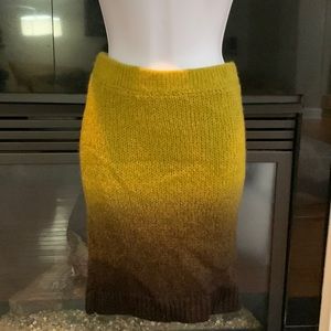 POS1300 Free People Green and brown Crochet Skirt size XS
